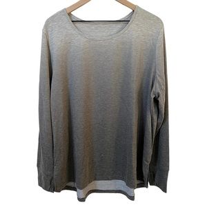 Ideology ombré gray long sleeve athletic tunic 2X